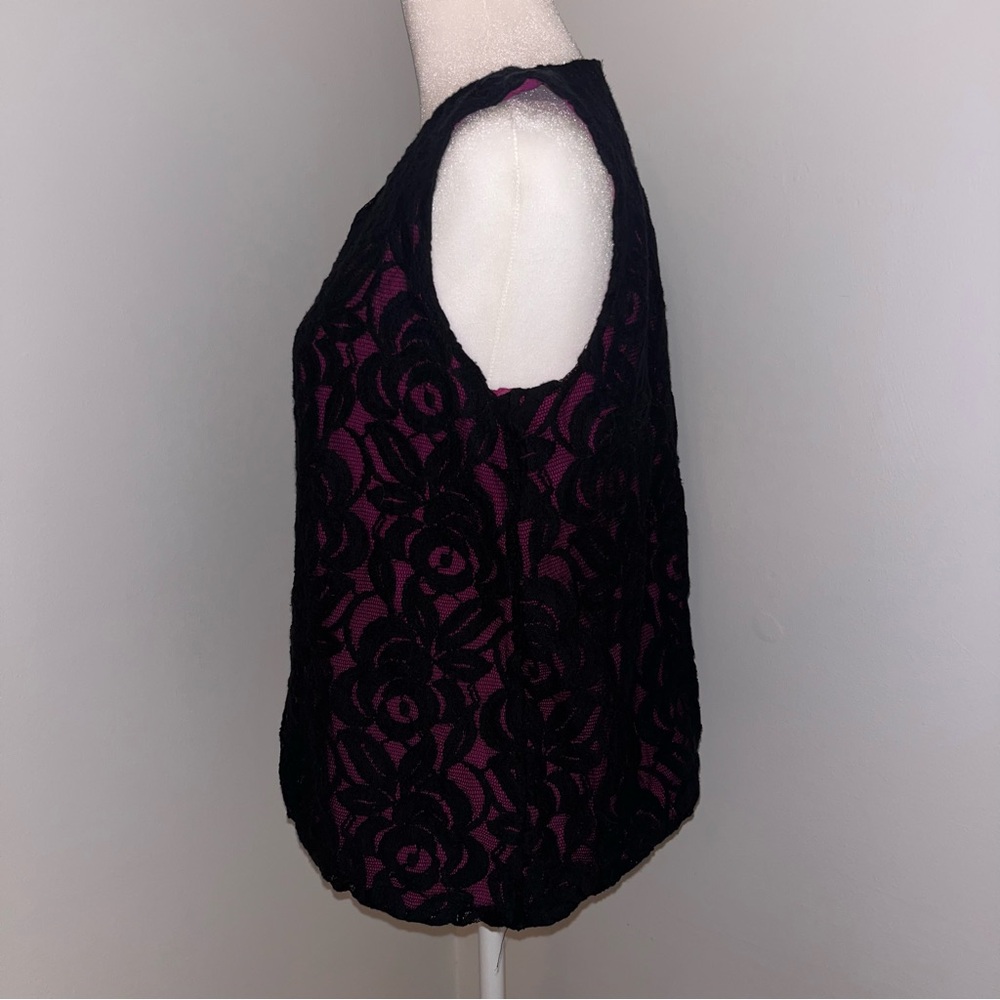Alfani Lace Sleeveless Top Size Medium - Picture 5 of 6